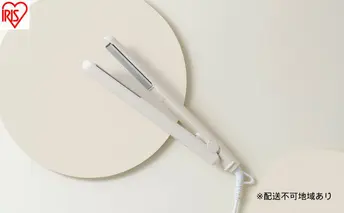 ストレートアイロン HIR-MS102-W オフホワイト ヘアアイロン ストレート 軽量 ストレートアイロン コンパクト 海外対応 セラミックコーティング ヘアーアイロン 5段階温度調節 スリム ヘアケア プレゼント ギフト MiCORA ミコラ アイリスオーヤマ