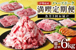 伊勢原産 絶品ハーブポーク 満喫定期便 (絶品ハーブポークコマ切れ2kg、絶品ハーブポーク肉汁したたる自慢の4種盛、絶品ハーブポークスライス3種盛)｜神奈川県 ギフト 贈りもの プレゼント 人気 お土産 正月 肉の日 おかず 豚肉 [0779]