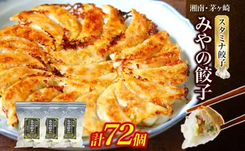 みやの餃子 スタミナ餃子 24個×3セット ラー油付き 餃子 ギョーザ ギョウザ 冷凍 お店の味 専門店 餃子専門店 国産 手づくり にんにく ラー油 一人暮らし 備蓄 ストック お取り寄せ 送料無料 神奈川県 茅ヶ崎市