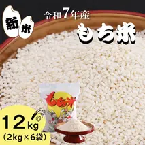 【四国一小さなまち】★精米 新米 もち米 12kg★令和7年産 もち米 12kg（2kg×6袋）　米 お米 精米 こめ コメ モチ もち もち米 赤飯 餅 餅米 新米 おはぎ おもち おこわ 限定 グルメ お取り寄せ 高知県 田野町 国産 故郷納税
