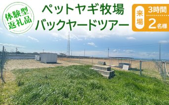 【体験型返礼品】ペットヤギ牧場バックヤードツアー（来場/3時間/2名）
