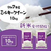 【12月発送】ミルキークイーン 10kg (5kgx2袋) 令和7年産 茨城県産 ミルキークイーン 白米 精米 茨城県 八千代町 お米 米 [SF550yai]