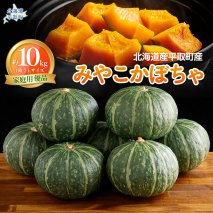 【先行予約/8月以降発送】【家庭用】【北海道平取町産】優品 みやこカボチャ１箱7玉サイズ10kg BRTO005