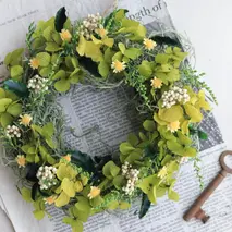 富良野花七曜 フェアリーミニリース ＊ イエロー ＊ ナチュラルかわいい プリザーブドフラワー リース 花 インテリア 装飾品 アレンジ ギフト プレゼント 北海道 上富良野町