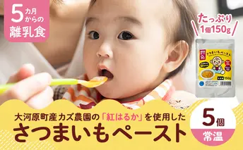 大河原町産 紅はるかペースト（離乳食）５個