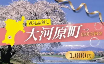 【返礼品なし応援寄附】宮城県大河原町（1,000円） 