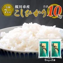 【 令和7年産 】数量限定 桜川市産 こしひかり 10kg（5kg×2袋） 茨城県産 桜川 米 お米 白米 コメ ごはん 精米 コシヒカリ こしひかり 国産 限定 [AX009sa]