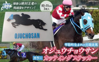 【オジュウチョウサン】カッティングステッカー（カラー）3枚入り BRTV021