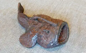 木彫 アンコウ インテリア 工芸品