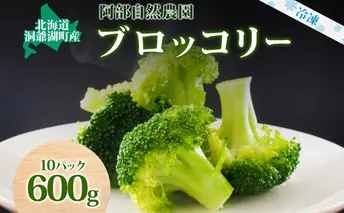 北海道 洞爺湖町産 ブロッコリー 計600g 60g 10袋 野菜 冷凍野菜 小分け 時短 簡単 調理 阿部自然農園 冷凍 北海道産 カット済み 一人暮らし 送料無料 洞爺湖町
