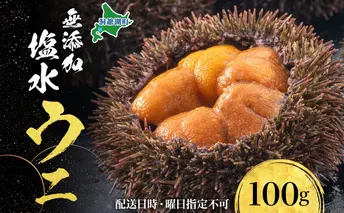 北海道 無添加塩水 ウニ 100g 1パック 6月中旬~8月末頃まで順次出荷 バフン ムラサキ うに 雲丹 海鮮 小川商店