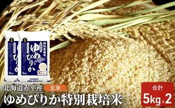 玄米 北海道赤平産 ゆめぴりか 10kg (5kg×2袋) 特別栽培米 米 北海道 お米 ふるさと納税 