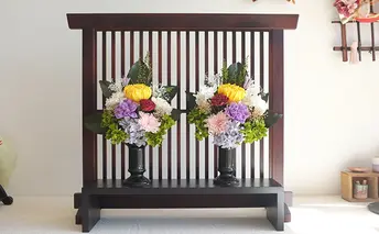 プリザーブドフラワー（仏花） 2個セット 植物 インテリア 