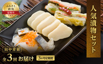 漬け物 定期便 3ヶ月田中青果 漬物 セット 詰め合わせ にしん漬け 常金漬け 大根粕漬 長いも醤油漬 大根 長いも 粕漬け 醤油漬け 野菜 にしん 大根の漬け物 ごはんのお供 おつまみ つまみ 惣菜 3回 お楽しみ 北海道 留萌 留萌市