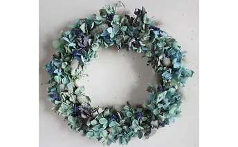 【手作りキット】ドライフラワーあじさいのリース 花 インテリア 装飾品 
