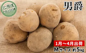 越冬じゃがいも【男爵】約5kg≪北海道上富良野産≫ 野菜 芋 