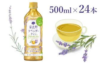 【ラベンダー香るグリーンティー】富良野ラベンダーティー500ml×24本 飲料類 お茶