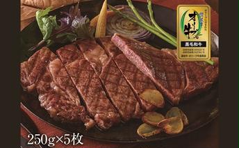 ステーキ 250g 5枚 牛 牛肉 和牛 黒毛和牛 肉 ロース ロースステーキ オリーブ牛 ステーキ肉 金ラベル 贈答用 プレゼント ごちそう 記念日 香川県 丸亀市