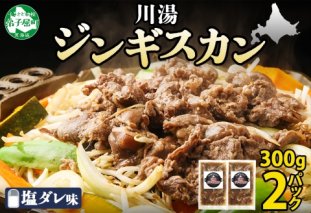 2525. ジンギスカン 塩ダレ 300g 2パック 羊肉 焼肉 味付け肉 BBQ バーベキュー 弟子屈 お取り寄せ 冷凍 郷土料理 プレゼント 贈り物 gift 送料無料 北海道 弟子屈町