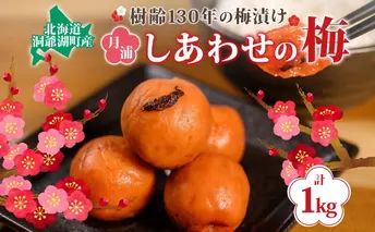 北海道・樹齢130年の梅漬け「しあわせの梅」1kg(200g×5個) 梅干し 漬物 うめ