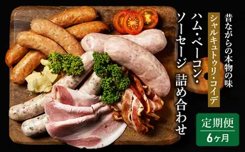 定期便 6ヶ月 ハム ベーコン ソーセージ 詰め合わせ シャルキュトゥリ・コイデ ウィンナー ウインナー 肉 お肉 豚 サラミ 食べ比べ セット 6回 お楽しみ 