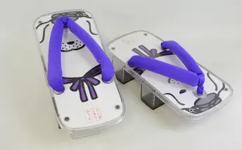 [No.5620-7007]0072雪丸クリア下駄（ライトグリーン）規