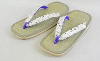 [No.5620-7010]0074雪丸雪駄（紳士用 白 8寸3分 25.0～25.5cm) 規