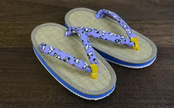 [No.5620-7015]0075雪丸草履 子ども用 ブルー（6寸5分・19.5cm）規