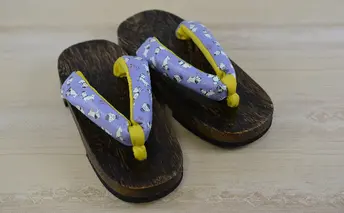 [No.5620-7020]0077雪丸下駄 子ども用 ブルー（17cm）規