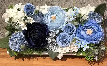 壁取付式ウォールガーデン　ワイドフレーム 植物 インテリア 造花 