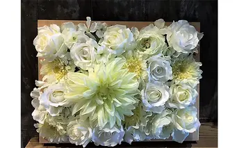 壁取付式ウォールガーデン「和」桧白木フレーム 植物 インテリア 造花 