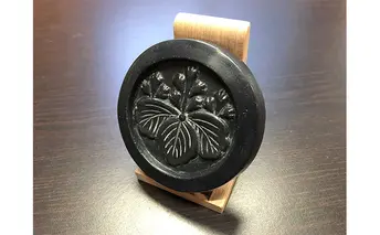 姫路城紋瓦石鹸（羽柴秀吉）飾り台付 雑貨 日用品 民芸品 工芸品 インテリア 