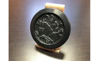 姫路城紋瓦石鹸（池田輝政）飾り台付 雑貨 日用品 民芸品 工芸品 インテリア 