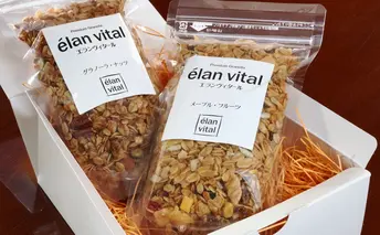 手作り グラノーラ 2個セットB フルーツ ナッツ メープル エランヴィタール ／ 朝食 白砂糖不使用 お中元 お歳暮 母の日 プレゼント ギフト ／ 【雑穀・加工食品・お菓子・詰合せ・シリアル】 