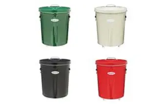 [No.5258-7160]0163＜オバケツ＞バケツ職人が作るダストボックス・33L・キャスター付／純国産 インテリア【ブラウン】