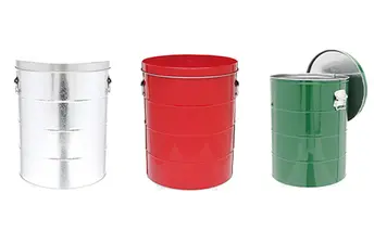 [No.5258-7191]0170バケツ職人が作るトタンの米びつ・30kgキャスター付／純国産 防虫 インテリア【緑】