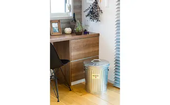 ゴミ箱 オバケツ ダストボックス 33L シルバー 渡辺金属工業 バケツ職人が作る トラッシュカン ゴミ入れ インテリア 雑貨 日用 日用品 レトロ ゴミ トタン バケツ 蓋付き 職人 手作り 屋外 室内 国産 おしゃれ オシャレ 兵庫 兵庫県 姫路 姫路市