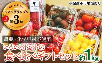 【トマトGP受賞】栽培期間中農薬化学肥料不使用　いろいろトマトの食べ比べギフトセット 野菜 ミニトマト 