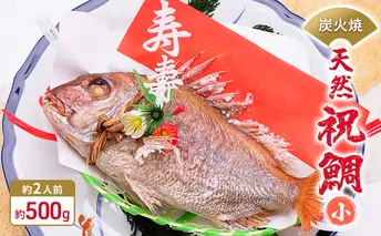 炭火焼　天然祝鯛（小）約500g 【約2人前】 / 焼鯛 尾頭付き 魚貝類 タイ 真鯛 