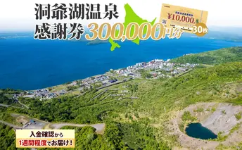 洞爺湖温泉感謝券 300000円 分 金券 クーポン 洞爺湖 湖 温泉 リゾート 有珠山 火山 自然 花火 イルミネーション 旅行 観光 宿泊 施設 北海道