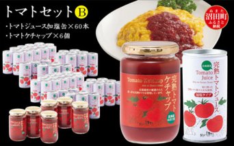 トマトセットB（トマトジュース加塩缶×60本・トマトケチャップ×6個）