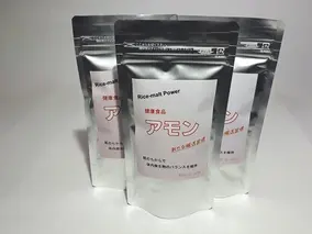 腸活習慣 健康食品アモン 保存料無添加 麹のちから 発芽玄米 カルシウム ウコン 100g×３袋