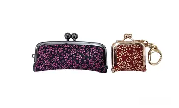 印傳 印鑑入れ・プチがまキーホルダー2点セット(女性用)