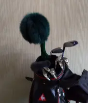 ゴルフ ヘッドカバー ドライバー用 フォレスト グリーン ブルー フォックス / 向本毛皮縫製所 スポーツ用品 ゴルフ用品 特許 意匠 出願縫製技術 ヘッドカバーかわいい おしゃれ