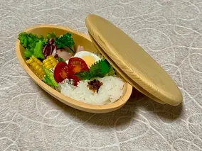 木曽檜 楕円型 ダイエット スリム 弁当箱／津田瑞苑 ボウル 木製 スギ ガラス ウッド コート コーティング 奈良県 宇陀市
