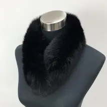 サガ フォックス ファー マフラー （ブラック）／豪華 毛皮 リアルファー 綺麗目 上品 お洒落 ファッション