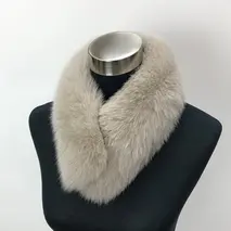ファー マフラー シャドーフォックス（グレージュ）／西本毛皮商店 サガ SAGA FOX 豪華 毛皮 リアルファー 高品質 オシャレ ファッション