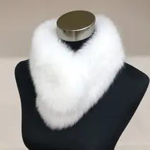 ファー マフラー シャドーフォックス（ナチュラルホワイト）／西本毛皮商店 サガ SAGA FOX 豪華 毛皮 リアルファー 高品質 オシャレ ファッション