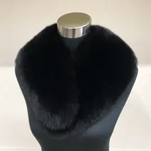 大判 ファー マフラー サガ フォックス ブラック／西本毛皮商店 豪華 毛皮 リアルファー 綺麗目 上品 お洒落 ファッション