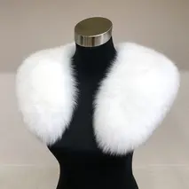 大判 ファー マフラー シャドー フォックス ナチュラルホワイト／西本毛皮商店 豪華 毛皮 リアルファー 綺麗目 上品 お洒落 ファッション